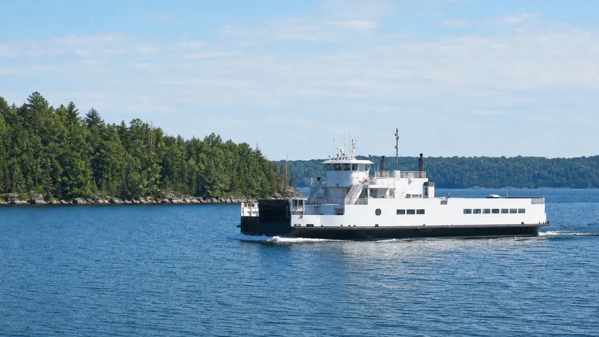 Lake Ferries scenic ferry travel guide illustration