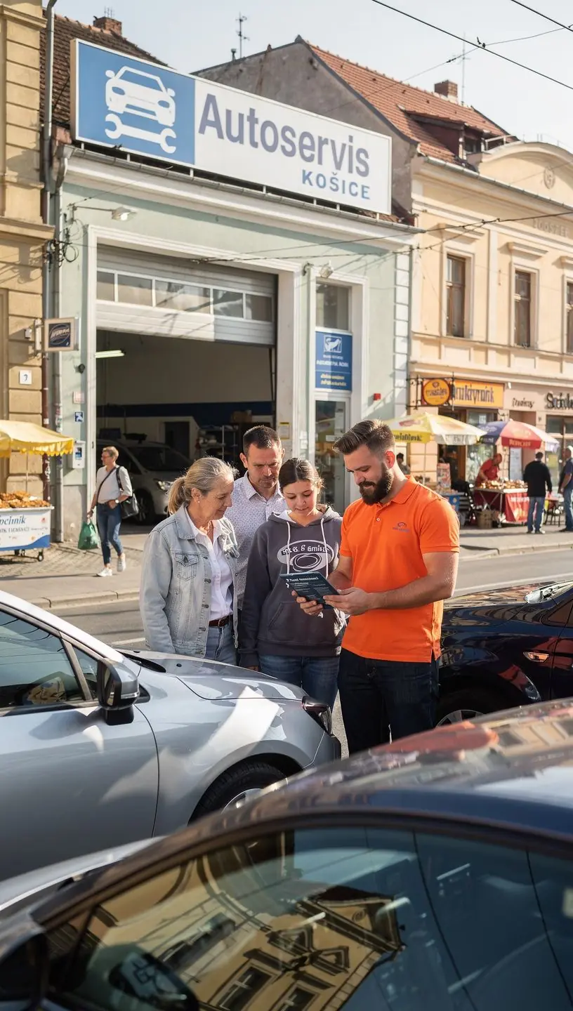 Zobrazenie porovnania správneho a nesprávneho stavu výfukového systému vozidla na kontrolnom zozname.